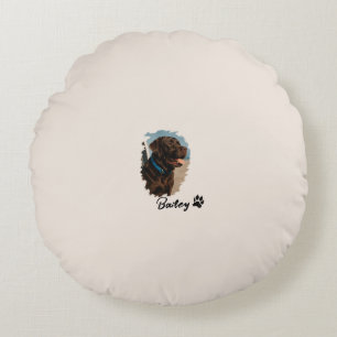 Coussins Ronds Chocolat mignon Labrador Chien - Bailey   Cadeau p