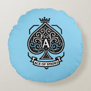 Coussins Ronds Cimier de l'As des Pique — Filigree couronné