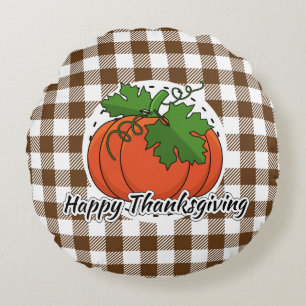 COUSSINS RONDS CITROUILLE BROWN - BON THANKSGIVING