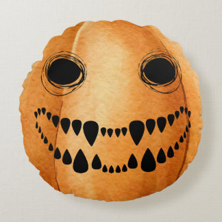 Coussins Ronds Citrouille Halloween Jack-O-Lantern