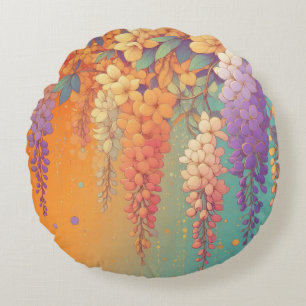 Coussins Ronds Citrus Sunset Wisteria