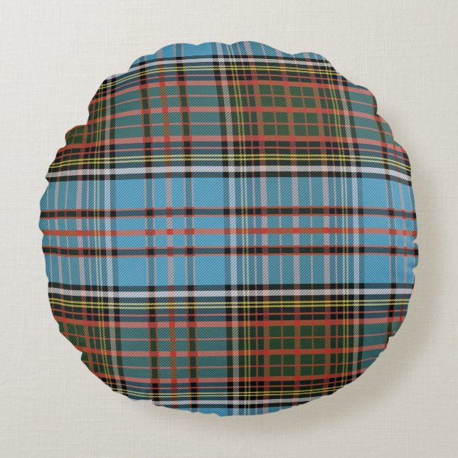 Coussins Ronds Clan Plaid Anderson Rustic Check Tartan (Devant)