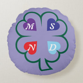 Coussins Ronds Clover avec les coeurs