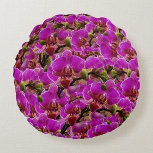 Coussins Ronds Clusters radiants : La Symphonie Magenta Orchid,