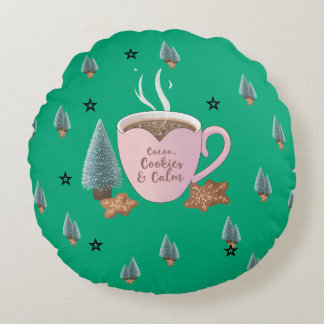 Coussins Ronds Cocoa, Cookies & Calm – Pastel Christmas CoT-Shirt