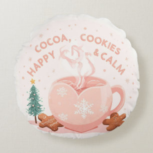 Coussins Ronds Cocoa, Cookies & Calme – T-Shirt Pastel Noël CoT