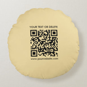 Coussins Ronds Code QR personnalisé Elégant Modèle moderne couleu