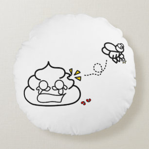 Coussins Ronds Coeur brisé Poop - Brootsch le PooPoo