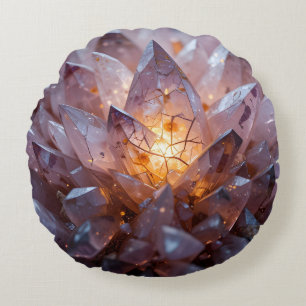 Coussins Ronds Coeur cristal radiant