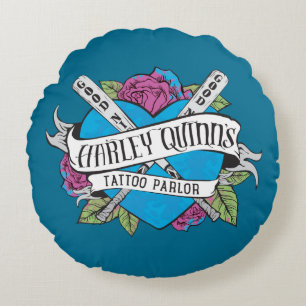 Coussins Ronds Coeur de salon de tatouage du suicide peloton  