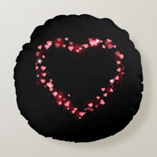 Coussins Ronds Coeurs brillants