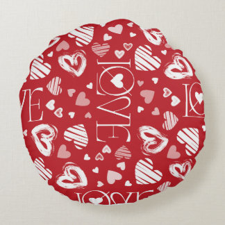 Coussins Ronds Cojín RED LOVE