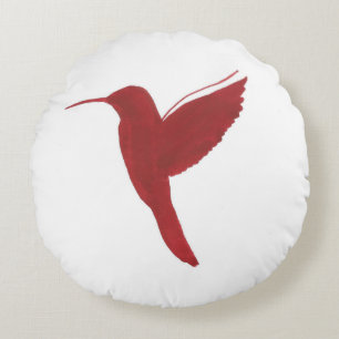 Coussins Ronds Colibri rouge