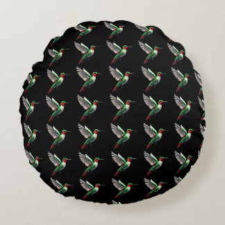 Coussins Ronds Colibri vert