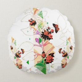 Coussins Ronds Collage vintage