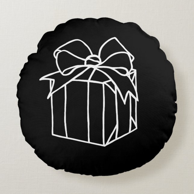Coussins Ronds Collection de Noël simple - Présente (Devant)