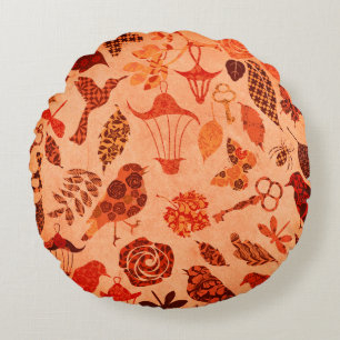 Coussins Ronds Collier du jardin d'automne rustique automne vinta