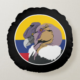 Coussins Ronds Colombie condor andin animal national colombien