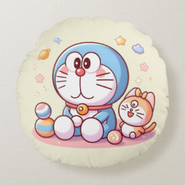 Coussins Ronds Come Come Cat And Doraemon