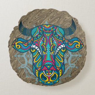 Coussins Ronds Conception de Mandala Sainte Vache