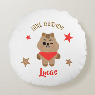 Coussins Ronds Conception personnalisée de petit compagnon Quokka