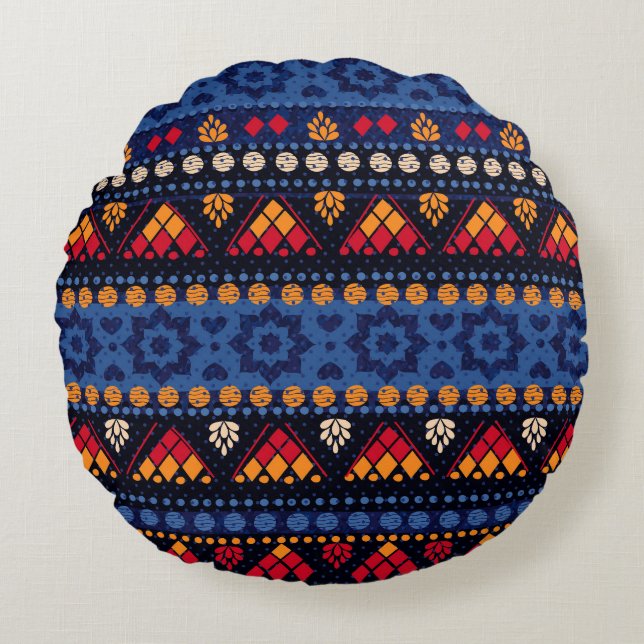 Coussins Ronds Conception Tribale : Motif multifonctionnel sans f (Devant)