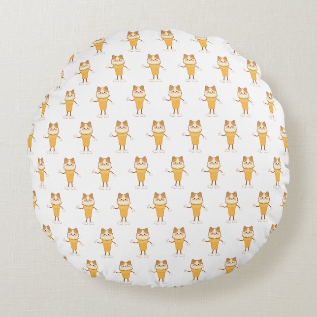 Coussins Ronds cône de crème glacée (Devant)