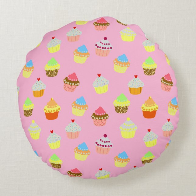 Coussins Ronds Confettis de petit gâteau (Dos)