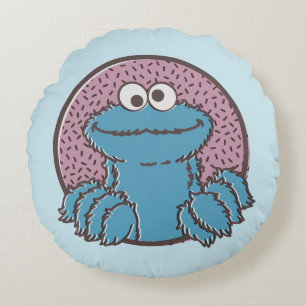 Coussins Ronds Cookie Monster Om Nom Nom Nom