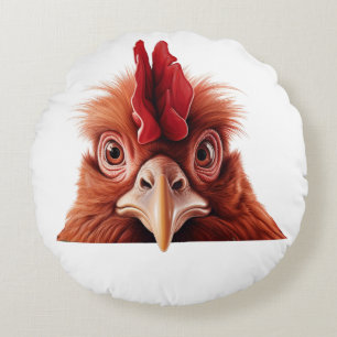 Coussins Ronds Coq qui regarde
