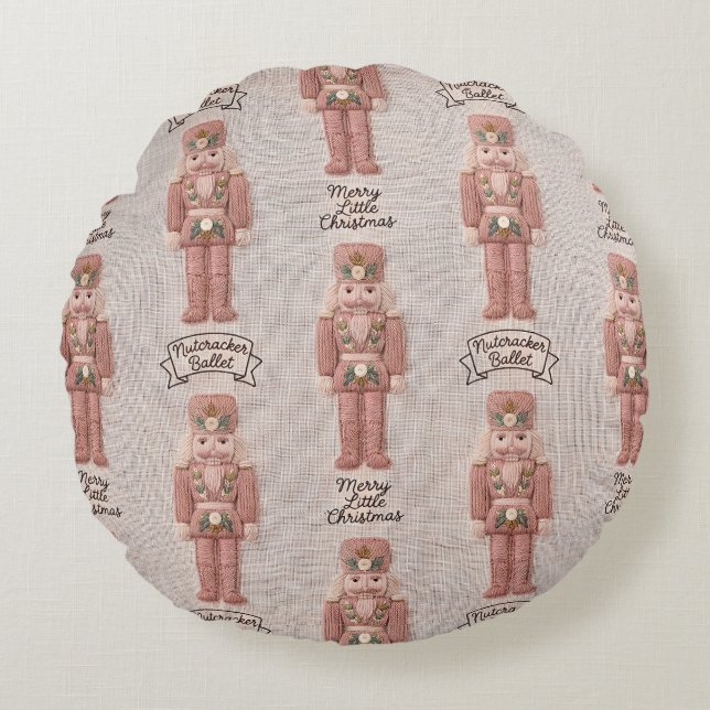 Coussins Ronds Coquette Christmas Nutcracker Latch Hook Yarn  (Devant)