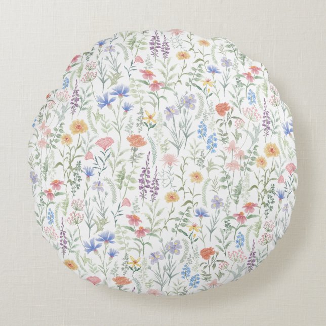 Coussins Ronds Coquette Wildflower Meadow  (Devant)