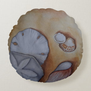 Coussins Ronds Coquillages de sable