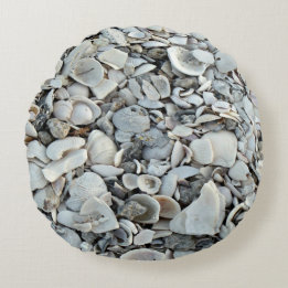 Coussins Ronds Coquilles de Littoral Accent Rond