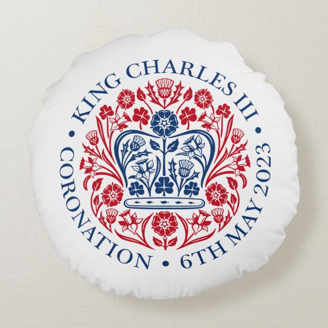 Coussins Ronds Coronation du roi Charles III (Dos)