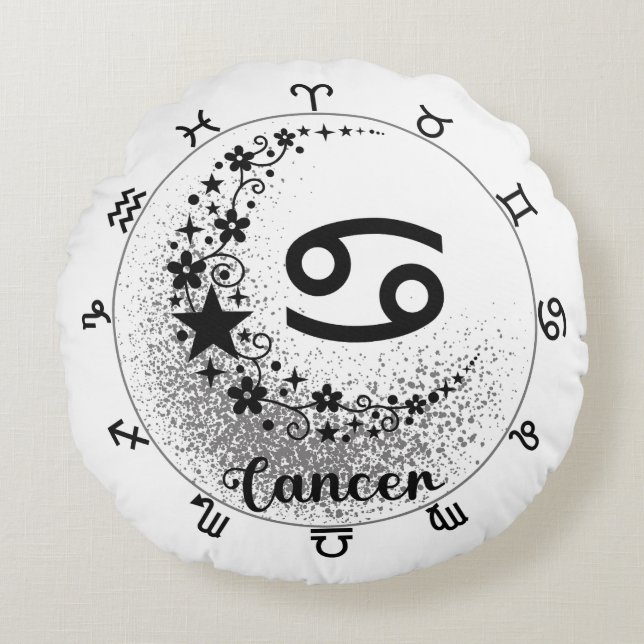 Coussins Ronds Cosmic Comfort Cushion : Embrassez votre cancer in (Devant)
