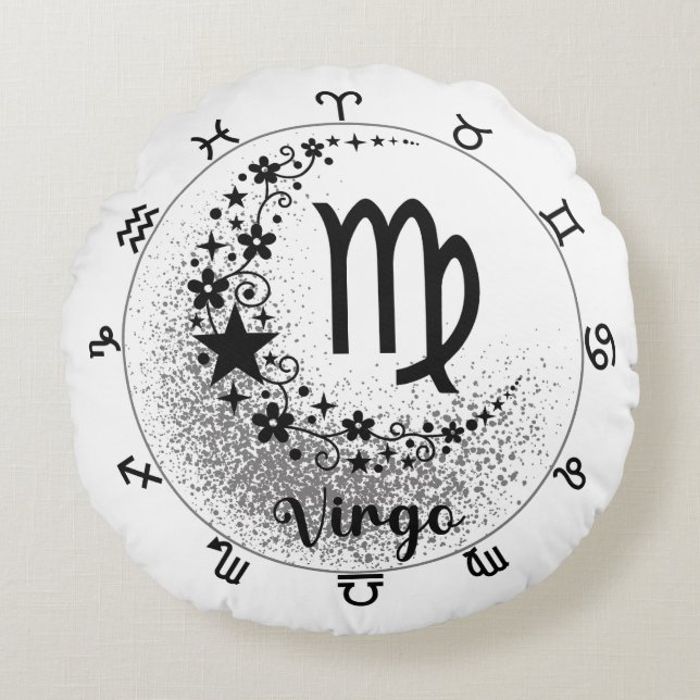 Coussins Ronds Cosmic Confort Cushion : Embrassez Votre Virgo Int (Devant)