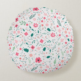 Coussins Ronds Couleur d'automne mignon Illustré motif floral