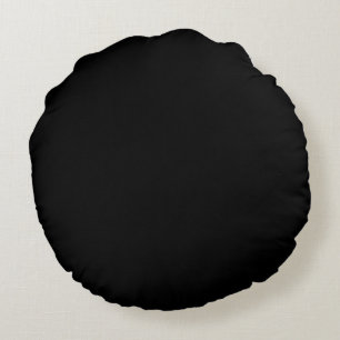 Coussins Ronds Couleur solide noire