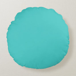 Coussins Ronds Couleur solide turquoise moyenne