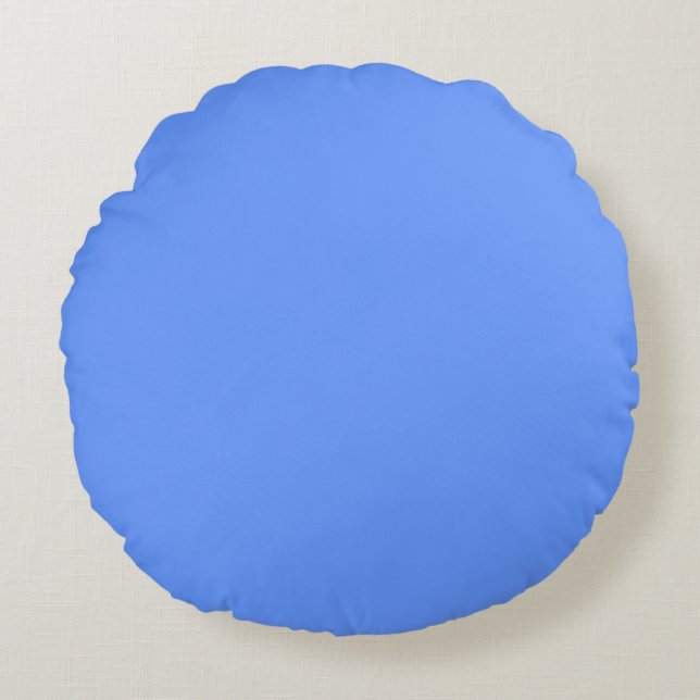 Coussins Ronds Couleur uni bleu (Devant)