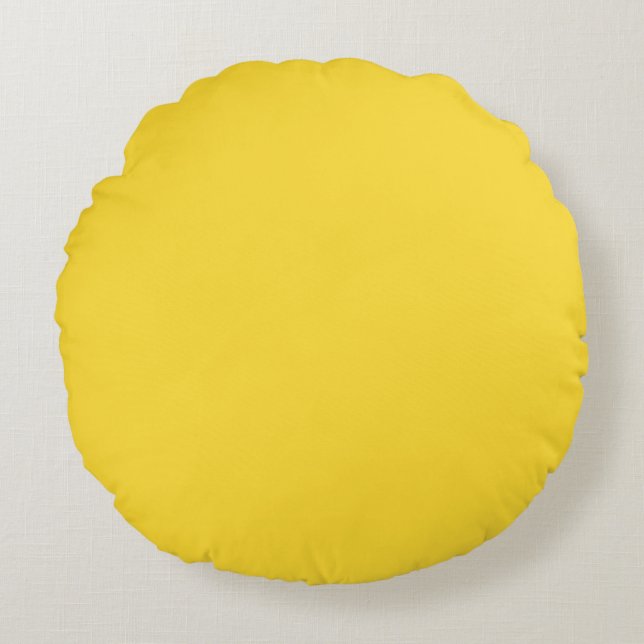 Coussins Ronds Couleur uni jaune soleil | Classic Elegant (Devant)