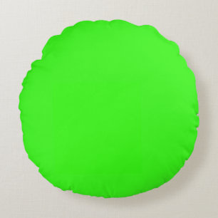 Coussins Ronds Couleur unie vert néon