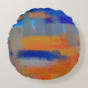 Coussins Ronds Couleurs Abstraites Peinture #36