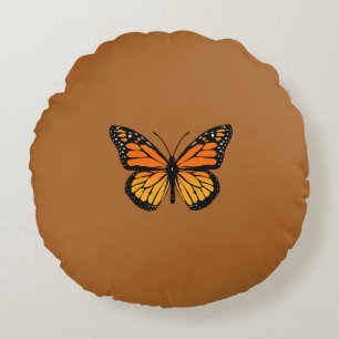 Coussins Ronds Couleurs des papillons monarques