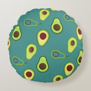 Coussins Ronds Coupe Avocado été Vert dégradé Motif