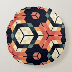Coussins Ronds Couteaux géométriques hexagones Abstraits et col
