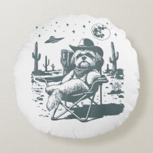 Coussins Ronds Cowboys UFO Western français