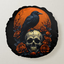 Crâne avec Rose & Crow Sweatshirt gothique
