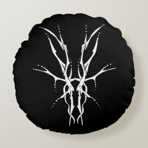 Coussins Ronds Crâne de cerf conception Tribal pour chasseurs de 